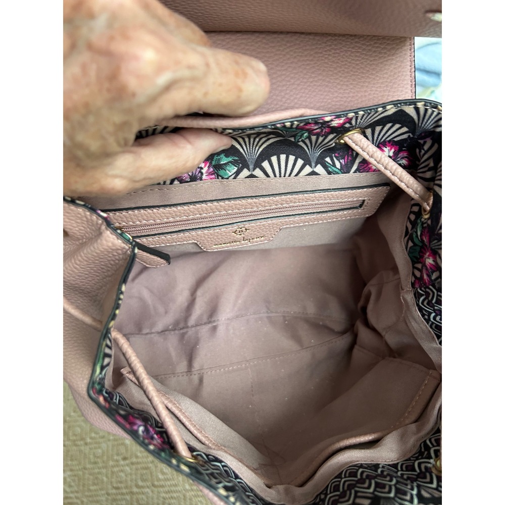 Nanette Lepore Pink Faux Leather Convertible Backpack Handbag - Picture 3 of 5